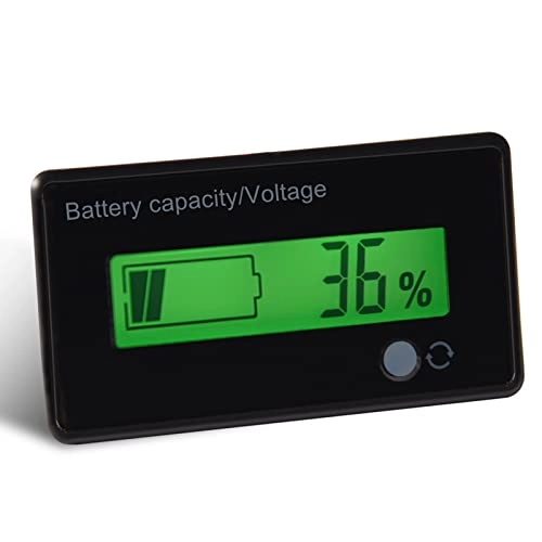 Battery capacity voltage meter - Green backlit LCD 6-70V