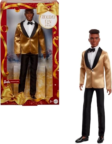 Ken Collectible Fashion Doll - Dark Brown Hair 2025 Holiday