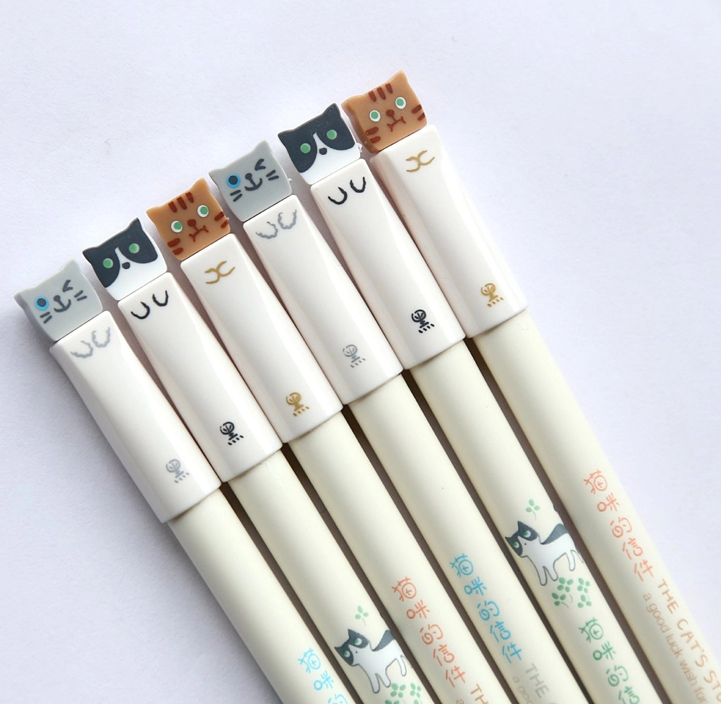 Colorful Cats Design - 6 PCS 0.38mm