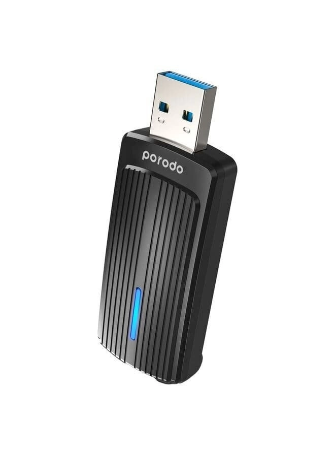 Porodo Dual Band WiFi 6 USB Adapter - USB 3.0