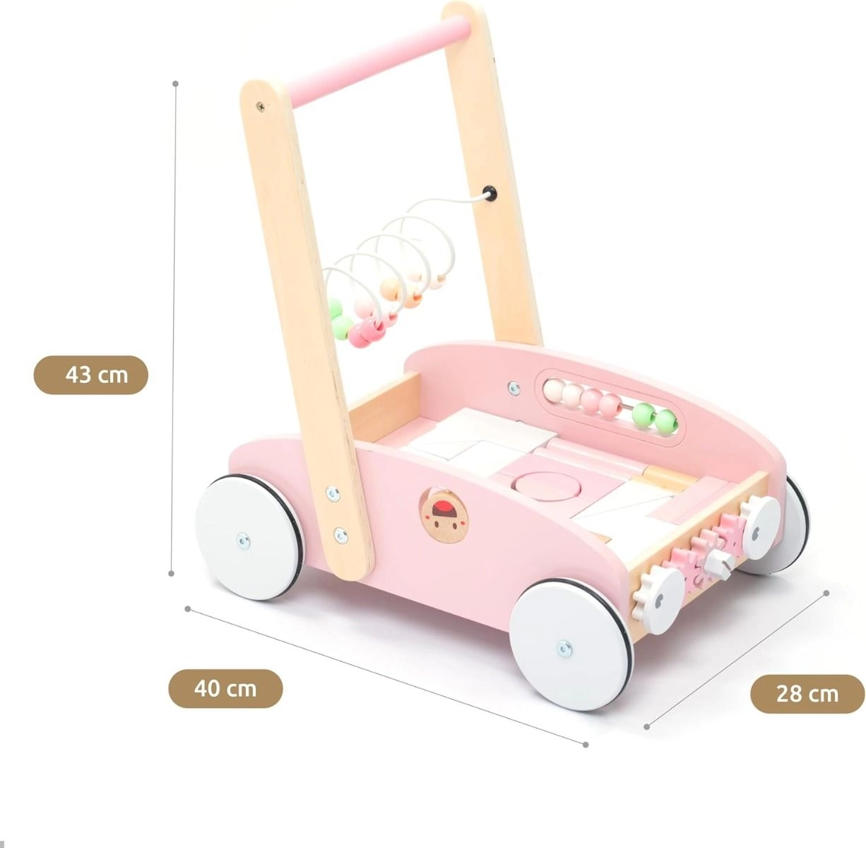 Enzo Wooden Baby Walker - 5-in-1 Activity Center