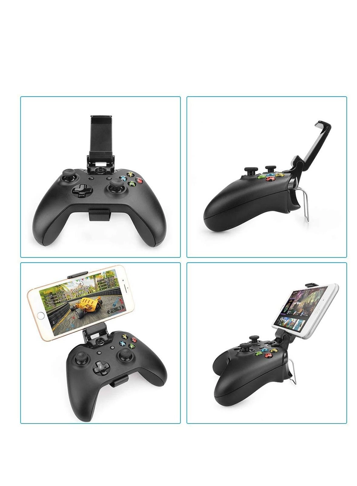 Controller Phone Mount Clip for Xbox One - Foldable 160-Degree Viewing Angle