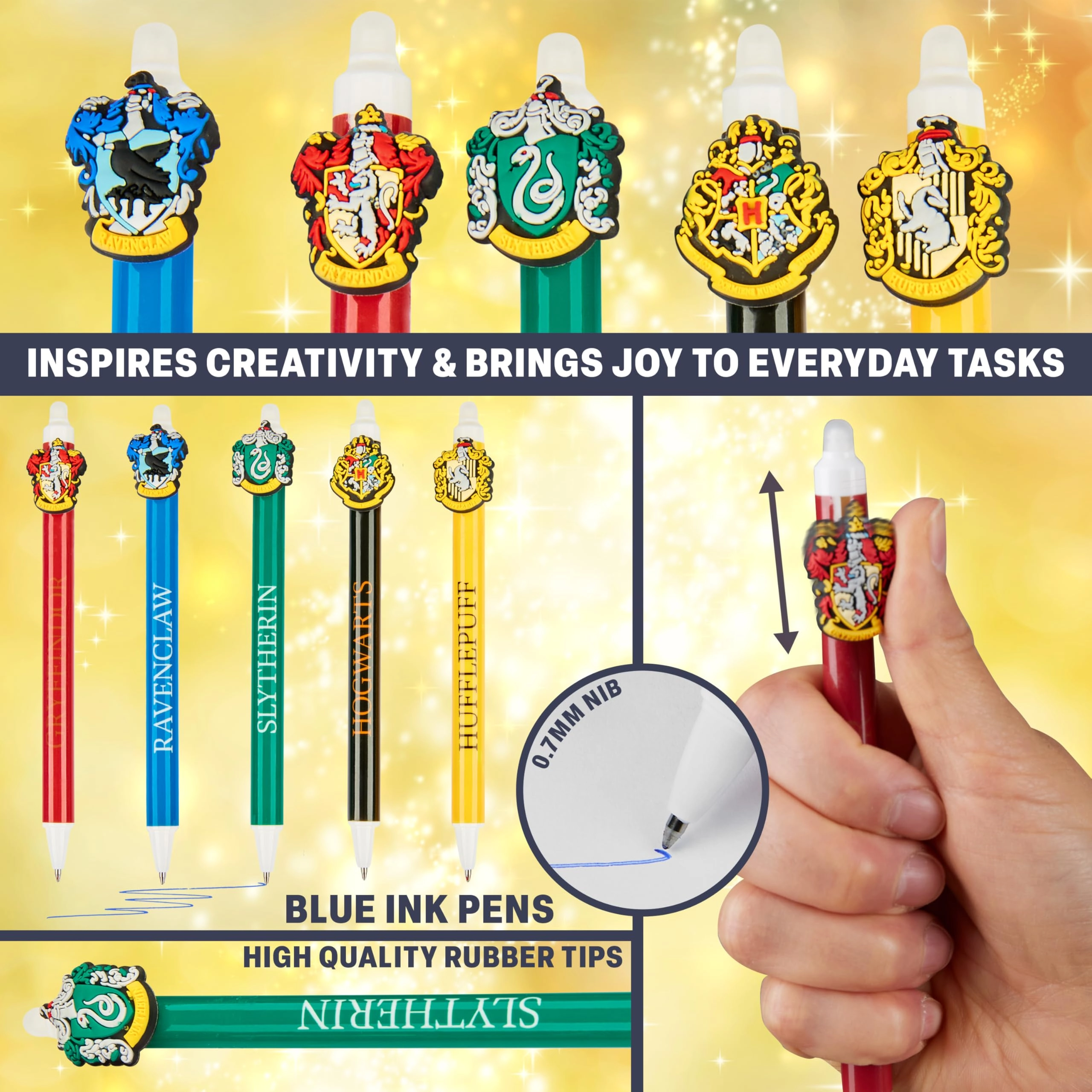 Harry Potter Erasable Gel Ink Pens - 5pcs 0.02in Inches