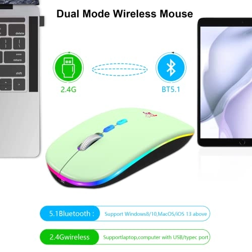 LED Slim Rechargeable Mouse - Wireless