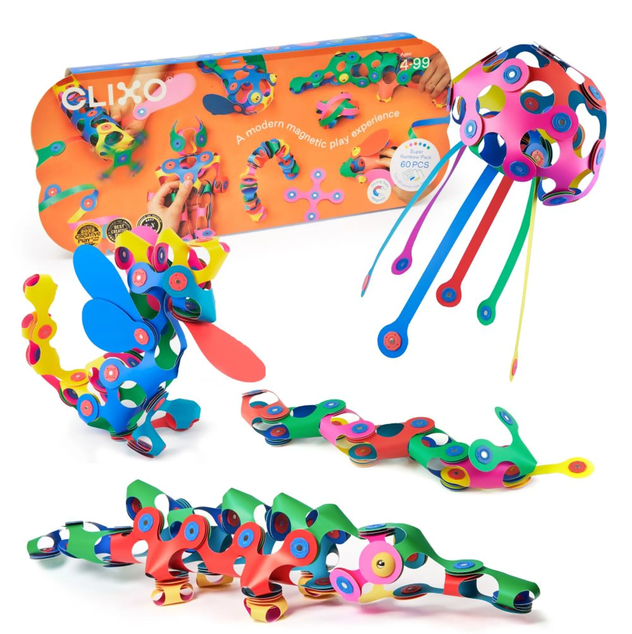 Clixo Magnetic Building Toy Set - 60 pcs