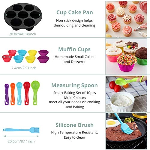 Air Fryer Accessories - Silicone Stainless Steel 15PCS