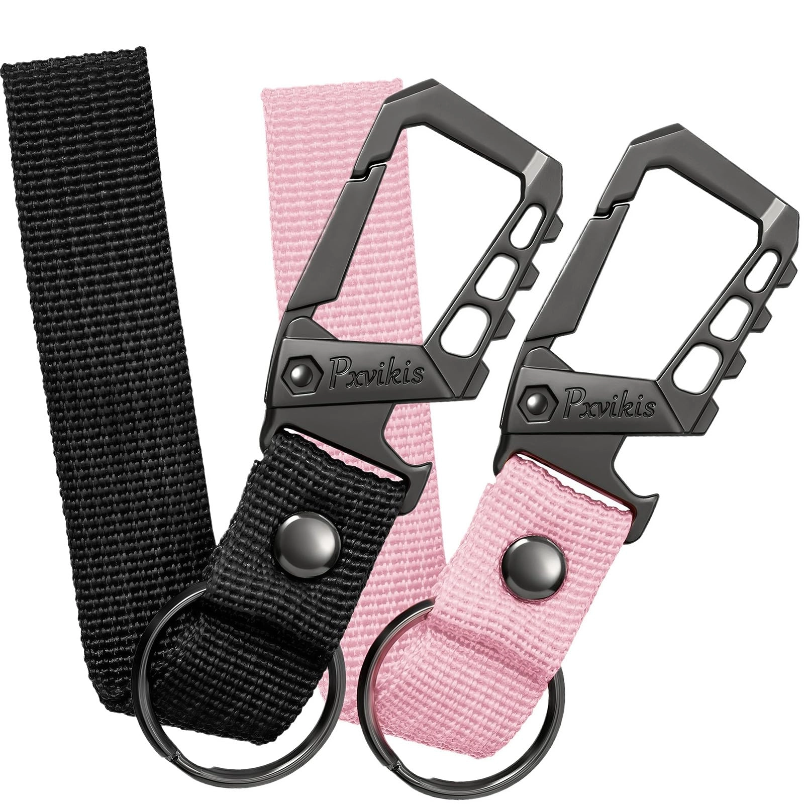 pxvikis key chain carabiner clip - Metal bottle opener wrist lanyard