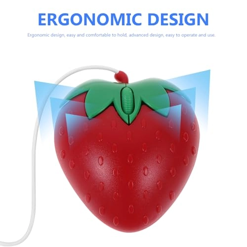 Pink Strawberry Mouse - USB