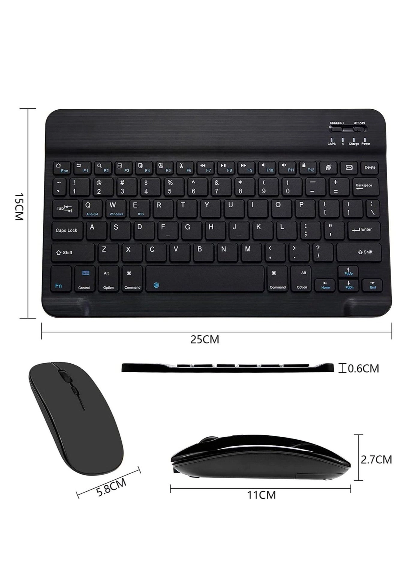 Bluetooth Keyboard and Mouse Combo - Arabic and English