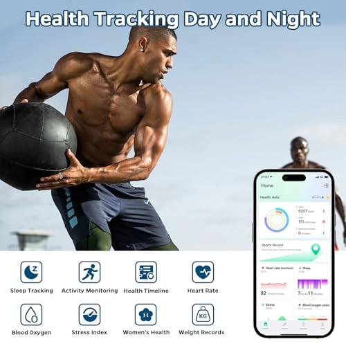 Smart Ring - Heart Rate Sleep Waterproof 7Days Battery