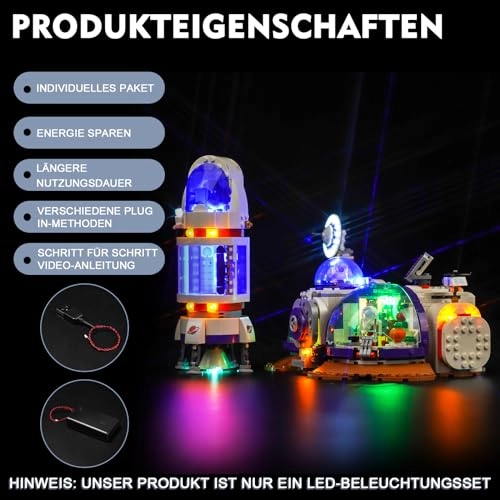 LED Light Set for LEGO Mars Space Base 42605 - Copper 5V