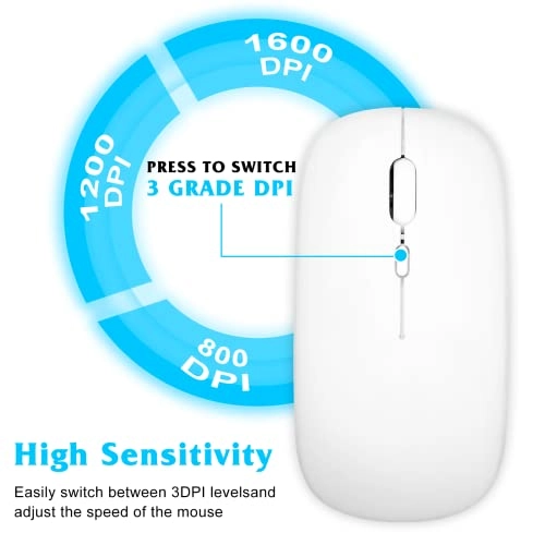 2.4GHz Rechargeable Wireless LED Mouse - Bluetooth