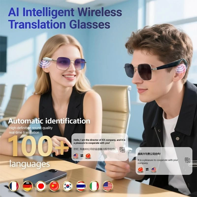 Smart Glasses - AI Translation Bluetooth