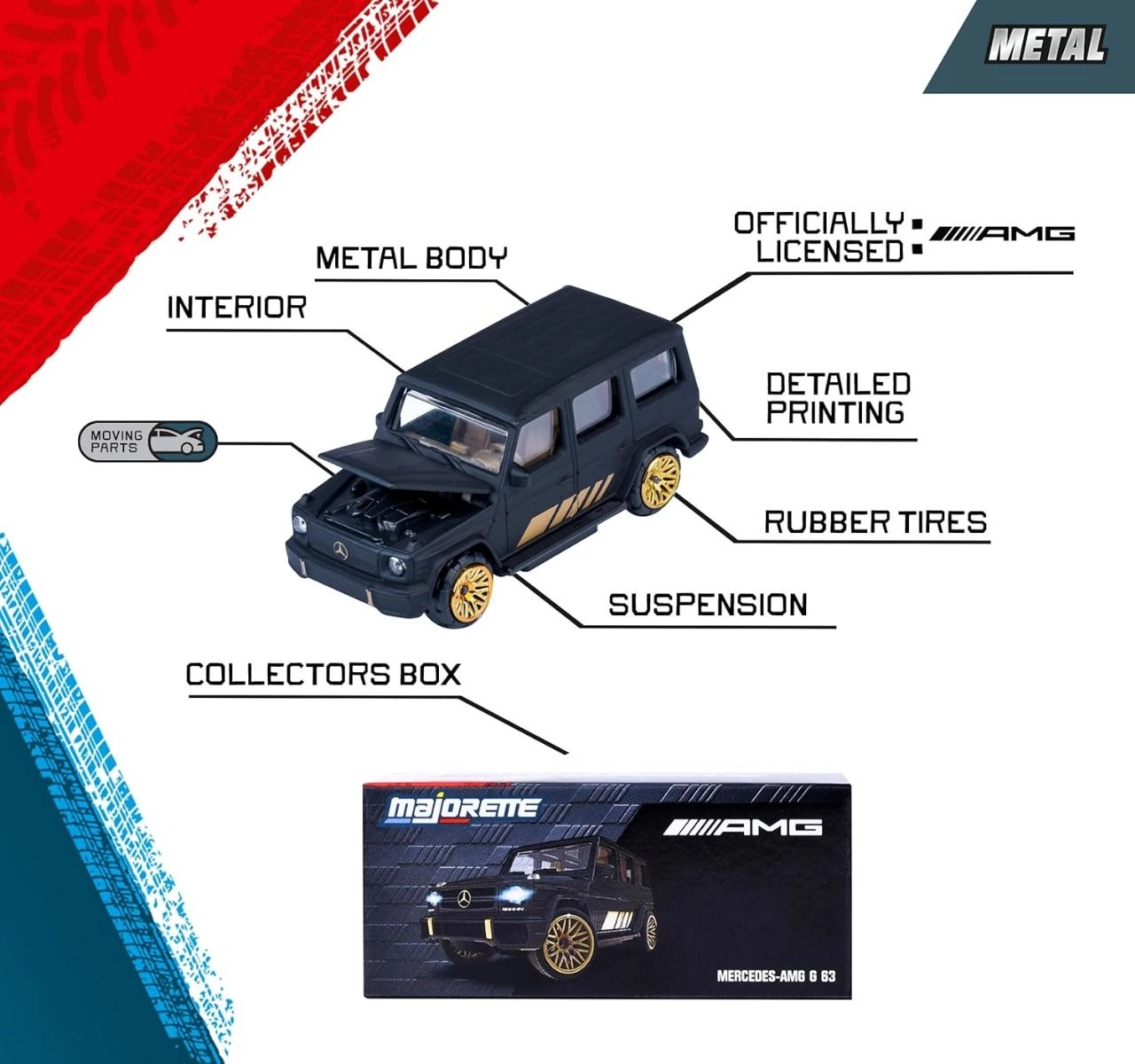 Mercedes AMG Deluxe Trailer - 1:64 6pcs