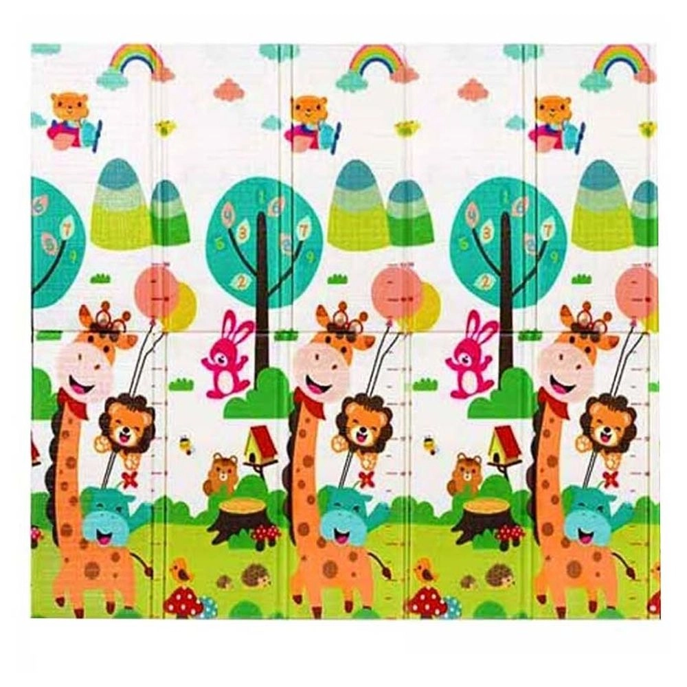 Reversible & Foldable Playmat - vibrant animal 0 month & above
