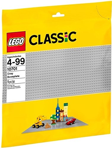 Classic Grey Baseplate (10701) - 48 x 48 studs