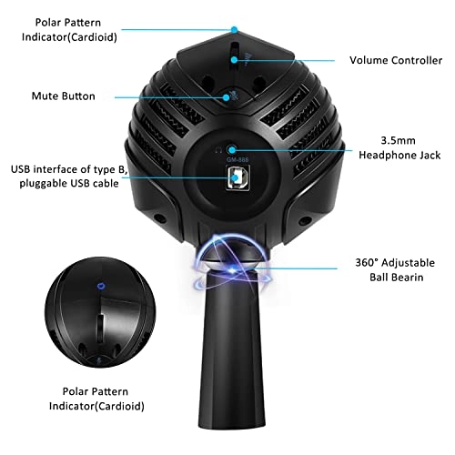 Jd-950 USB+3.5mm-Mini-Jack Microphone