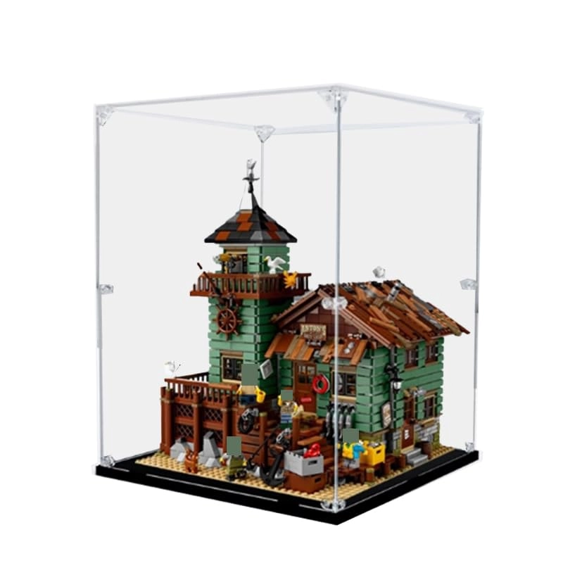 HCAEIOFJ Display Case for 21310 - 11.81x11.81x15.74in. Black Bottom