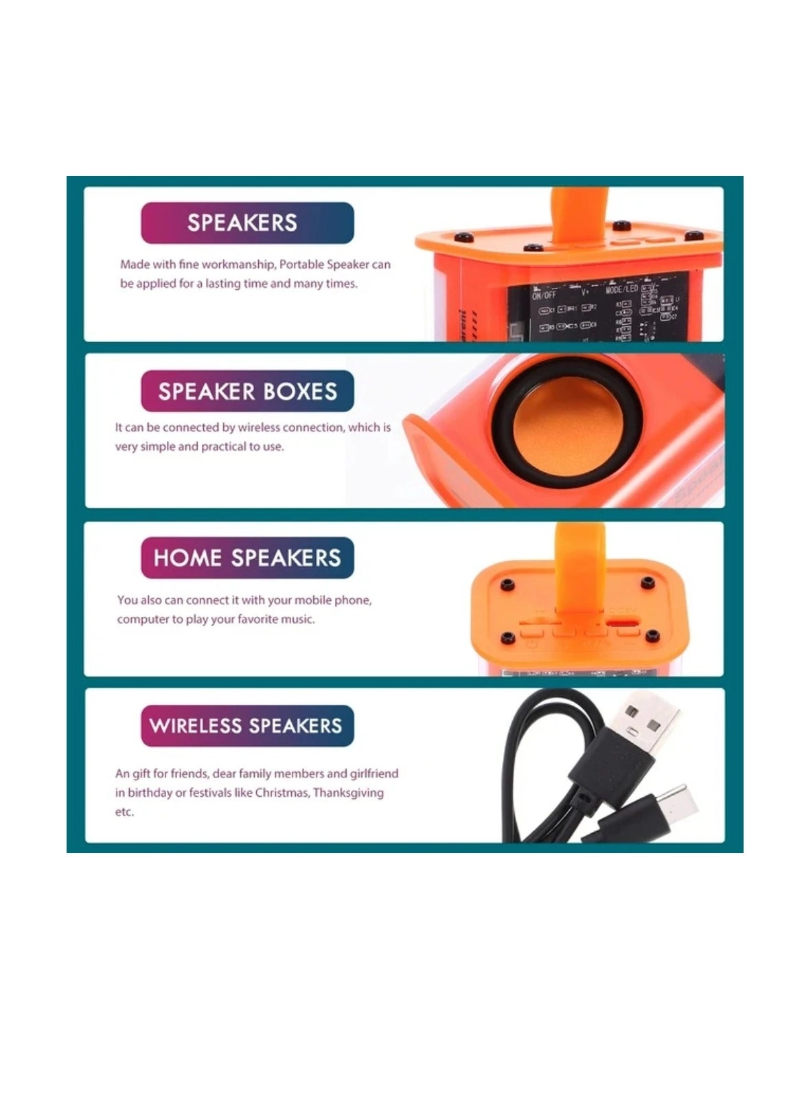 Transparent Mecha 2260 Bluetooth Speaker