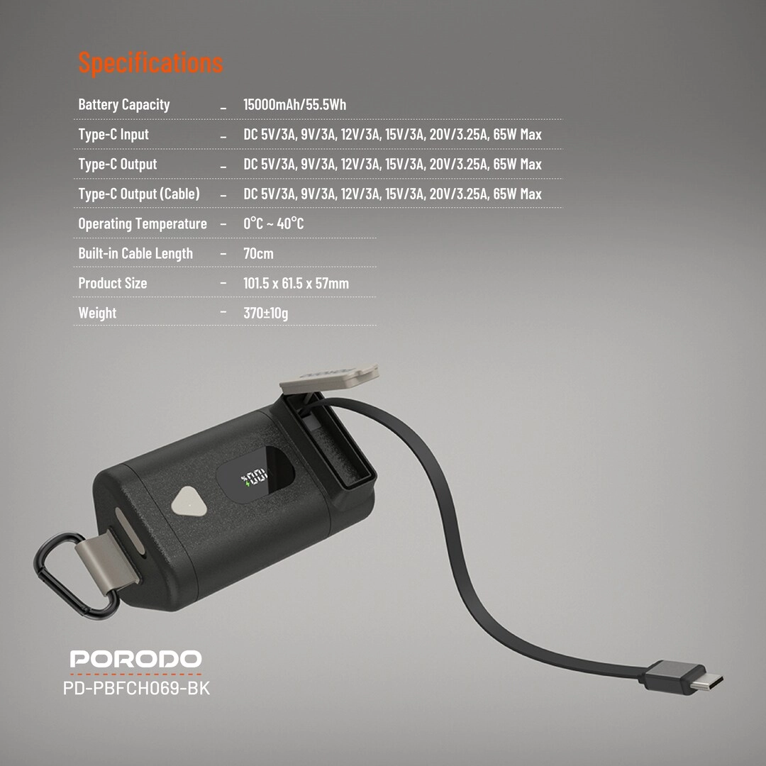 Power Bank - 15,000 mAh 45W Fast charging