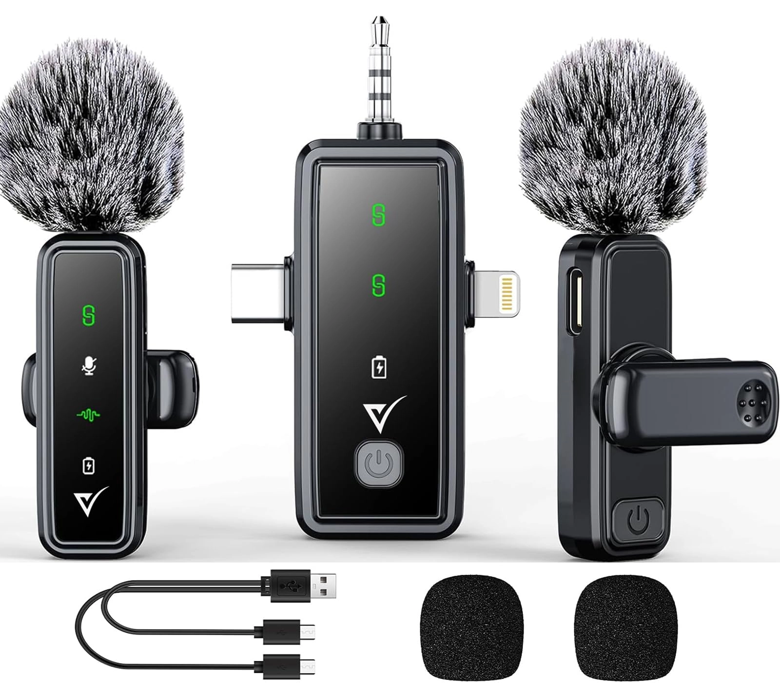 velomax 3 in 1 Lightning+USB+3.5mm-Mini-Jack+Wireless Microphone