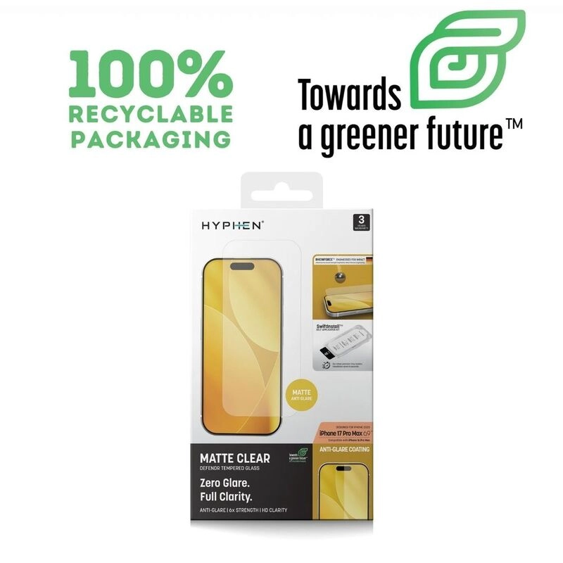 Matte Clear Tempered Glass Screen Protector for iPhone 17 Pro Max