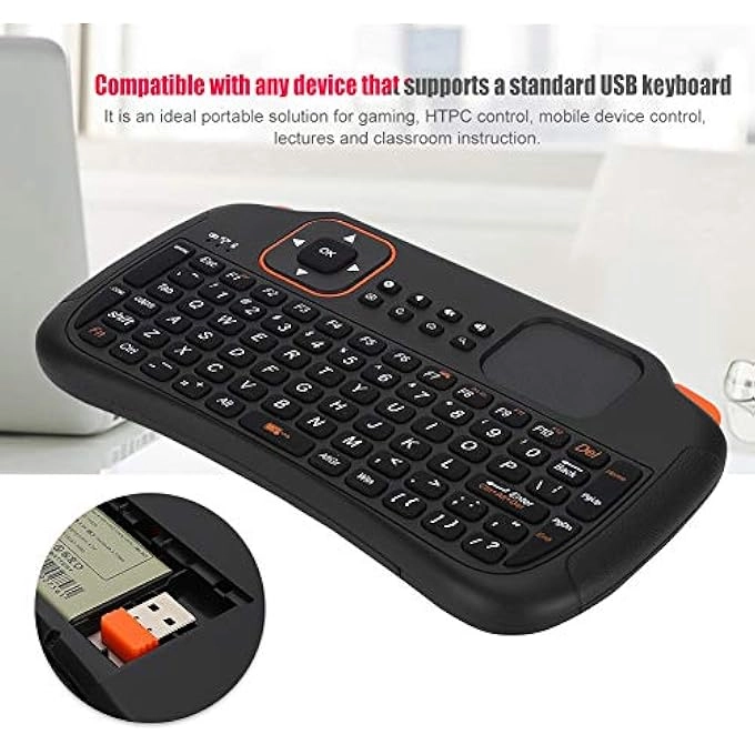 WIRELESS MINI KEYBOARD - 2.4GHz touchpad US layout rechargeable