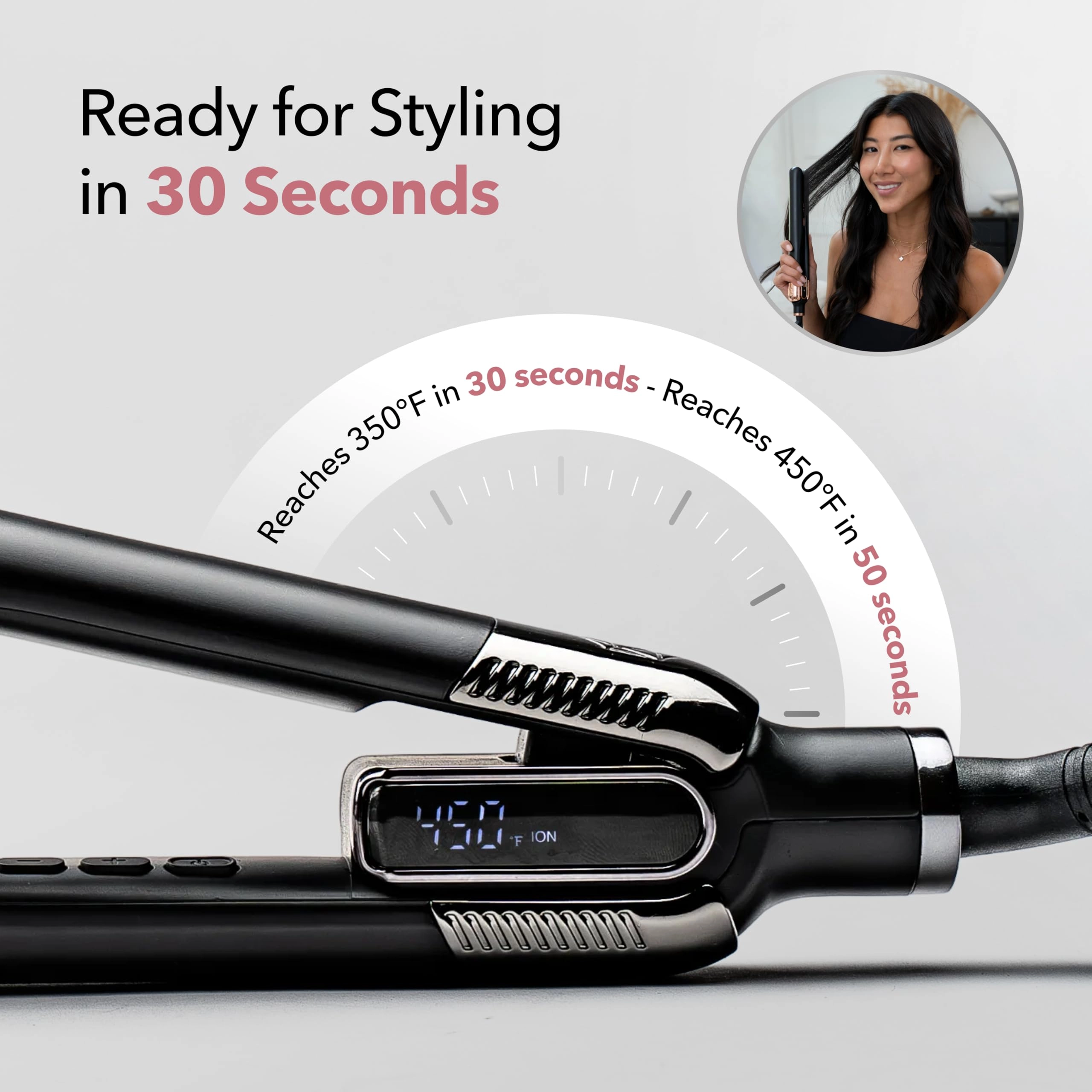 StyleQ - Flat Iron 12 Heat Settings Infrared