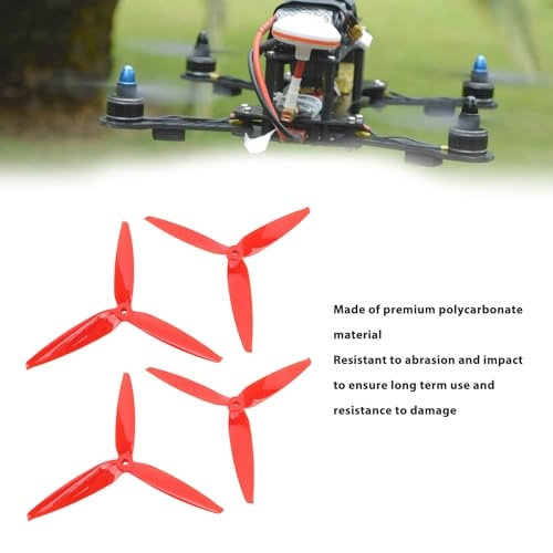 180dkxuwa2-11 - 4pcs Three-Blade Polycarbonate Red 7" 8" FPV