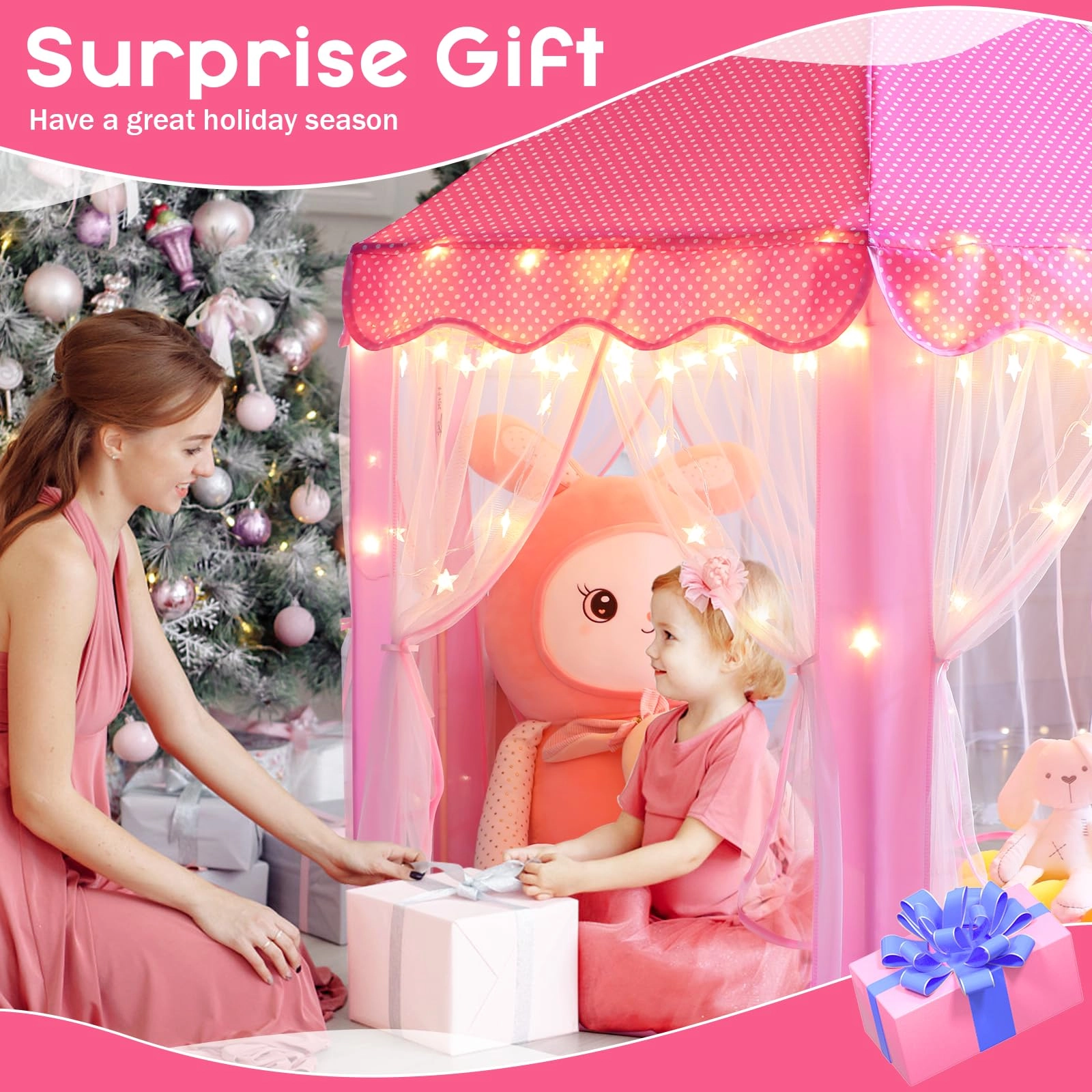 Princess Tent - 55 x 53 inches Pink