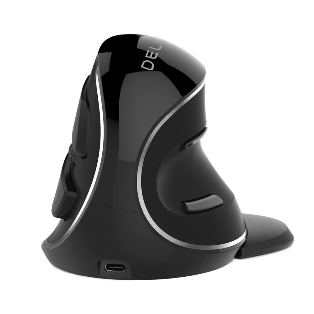 Delux M618DB Vertical Ergonomic Mouse - Wireless