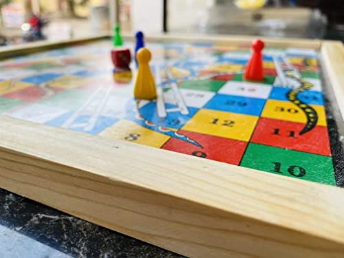 Ludo + Snake & Ladders - Wooden 2 in 1