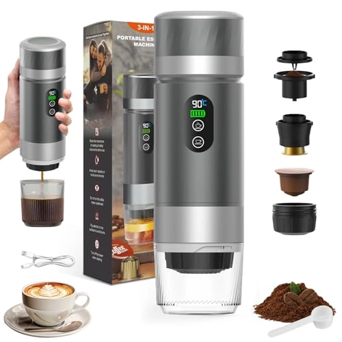Portable Travel Coffee Maker - 80 Milliliters Large Capsules Ground Coffee