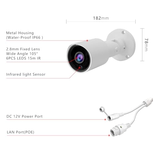5mp bullet ip camera poe