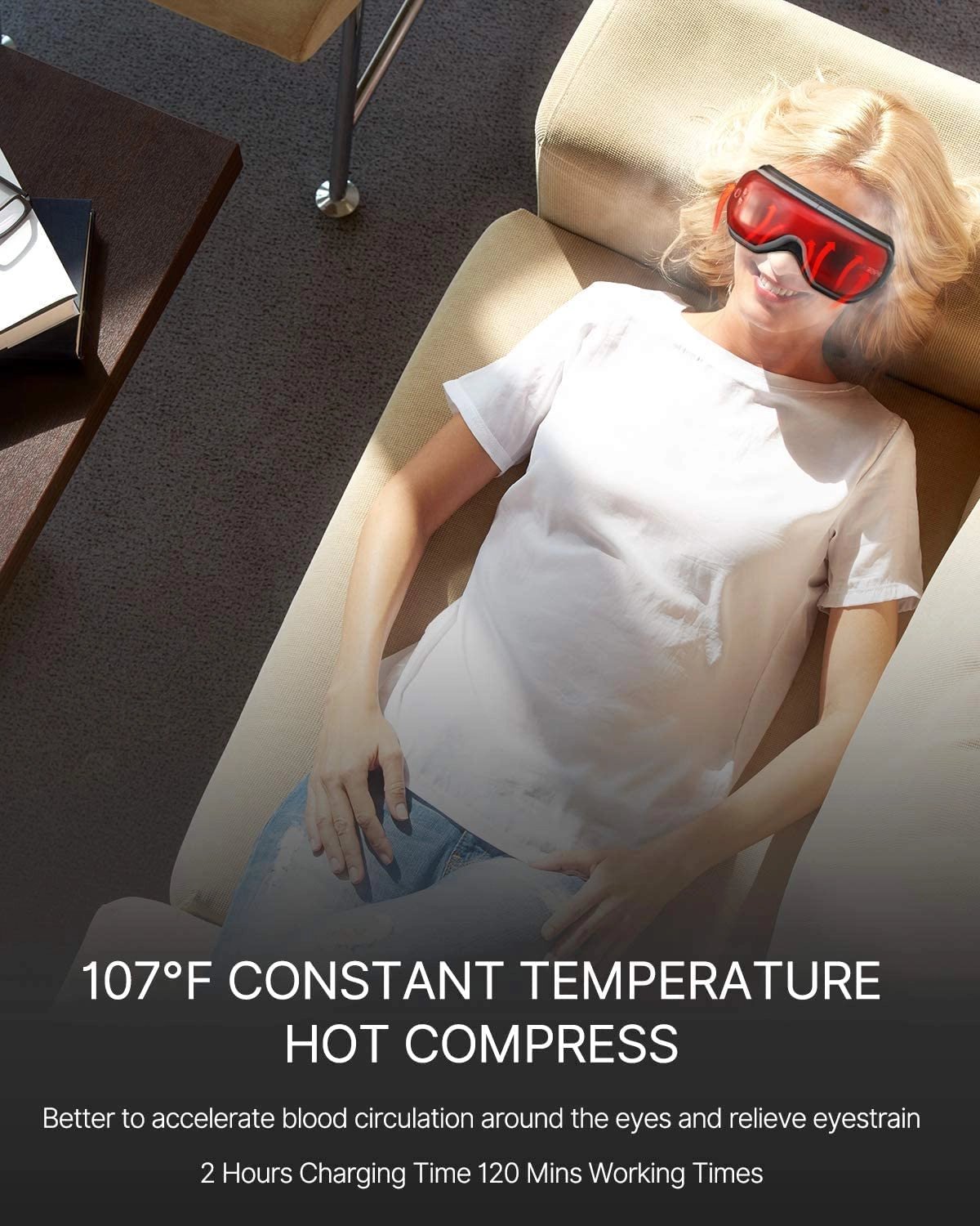 Eye Massager - Heat Vibration Bluetooth Music