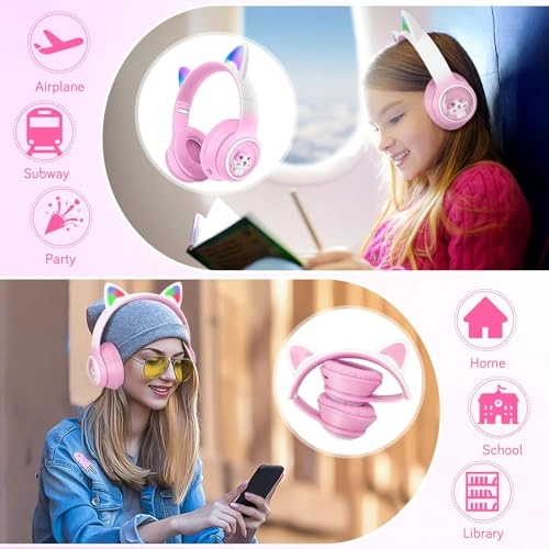 Bluetooth Cat Ear Headphones Wireless Headphone