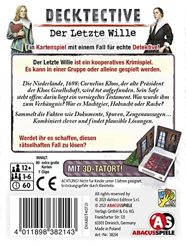 Decktective: The Last Will - Card Game (German)