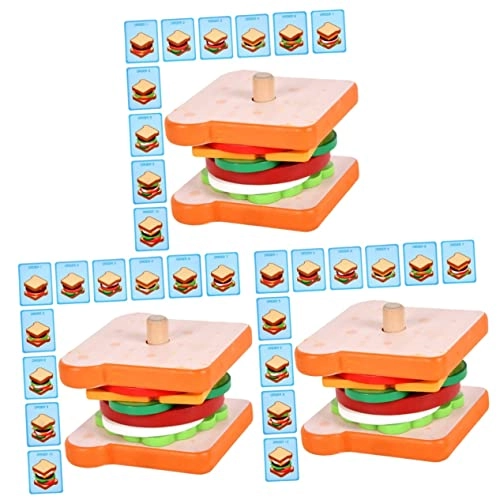 Burger Toy Stacking Toy - 3 pieces