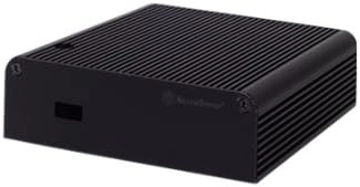 Silverstone PT14B-H1T1 - Aluminum NUC Case Top Cover Heat-Pipe 1x HDMI Port 1x Thunderbolt Port Black
