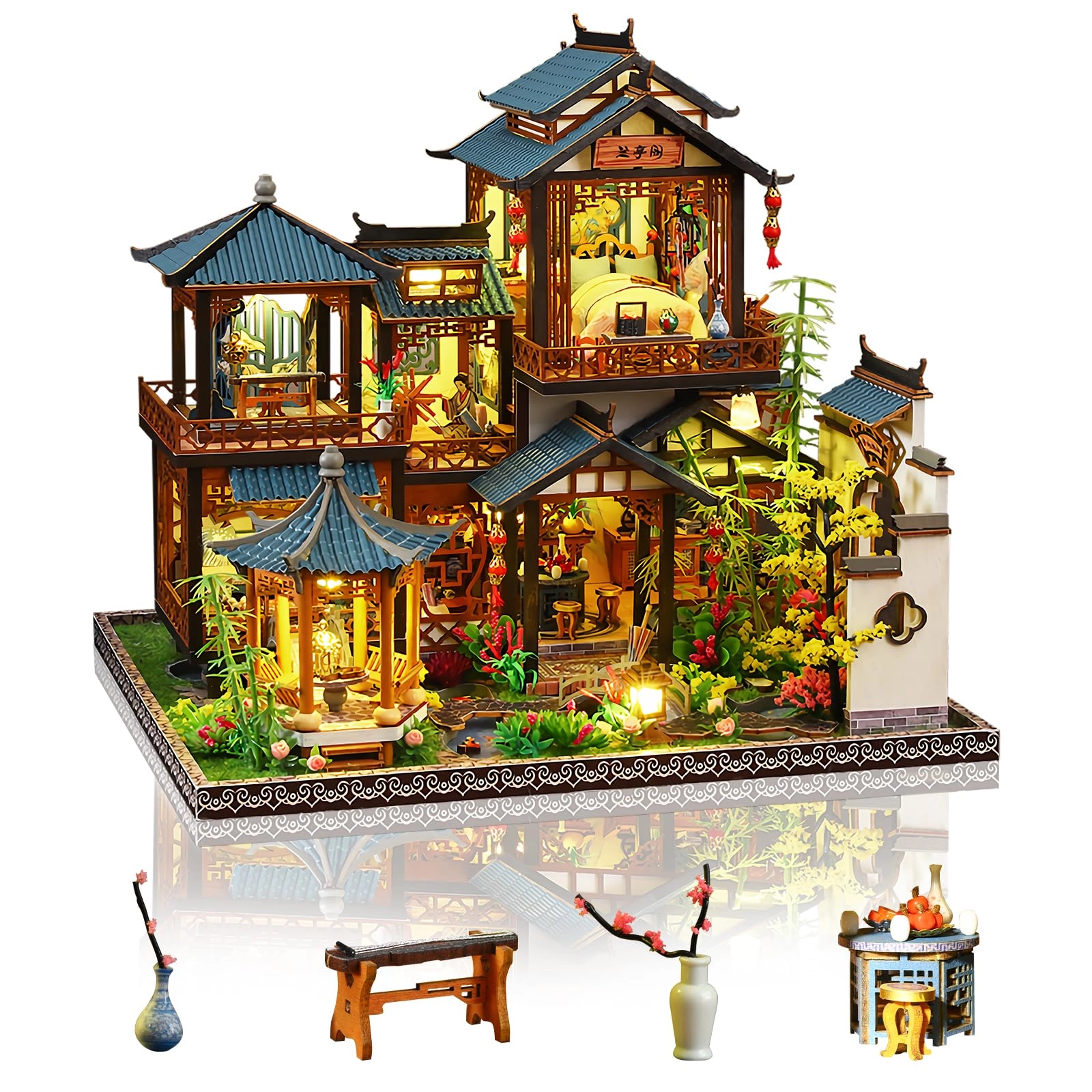 Miniature Dollhouse Kit - green spring yard