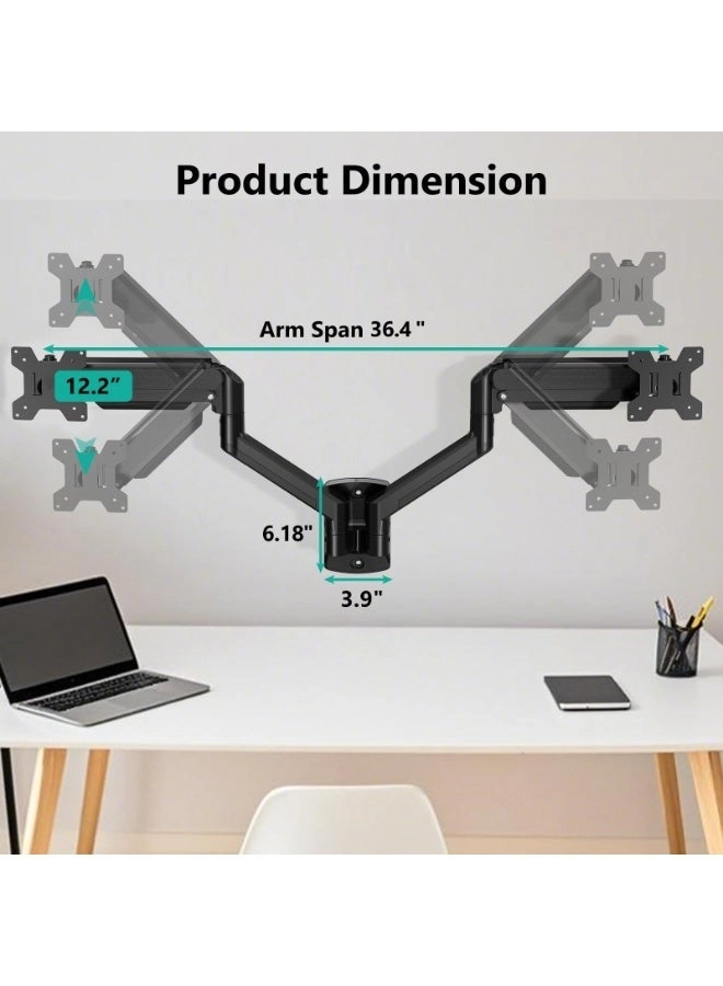 Dual Monitor Wall Mount - 2 arms 27 inch 100x100mm