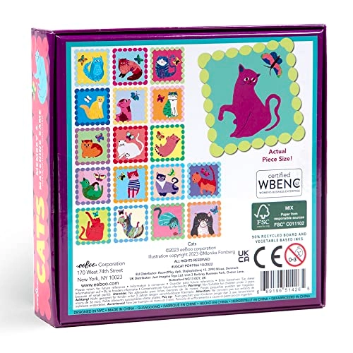 Cats Little Square Memory & Matching Game - 3+ 18 pairs