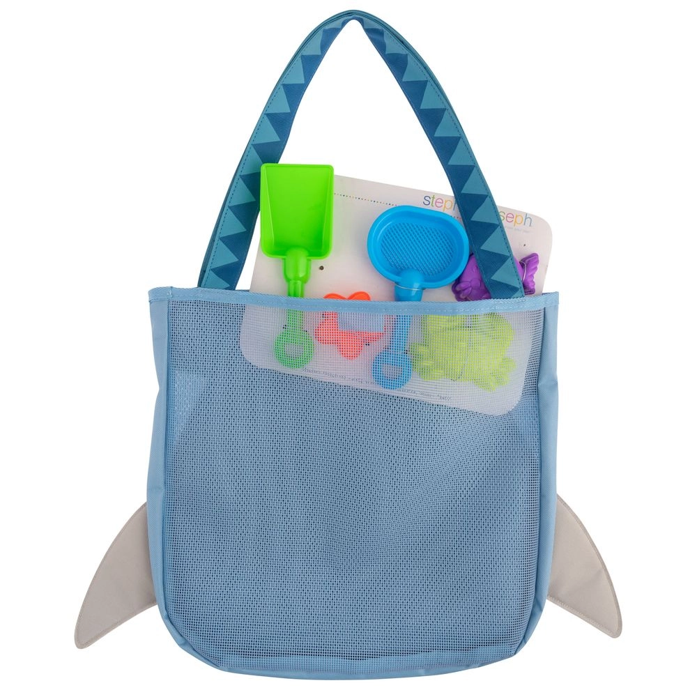 Beach Tote with Sand Toy Play Set - 5 Sand Toys Mesh Bag