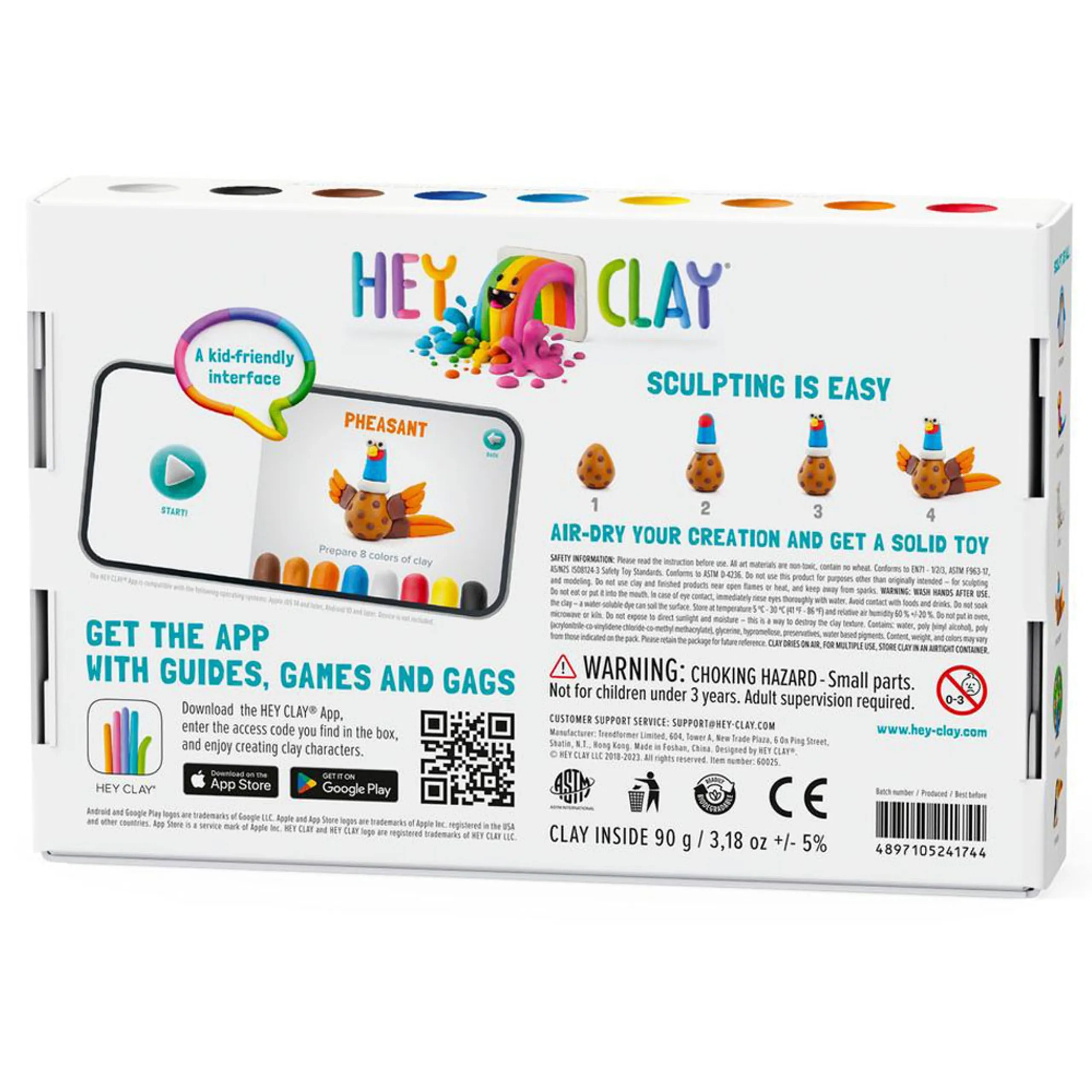 DIY Birds Plastic Modelling Air Dry Clay Kit - 340g 6pcs.