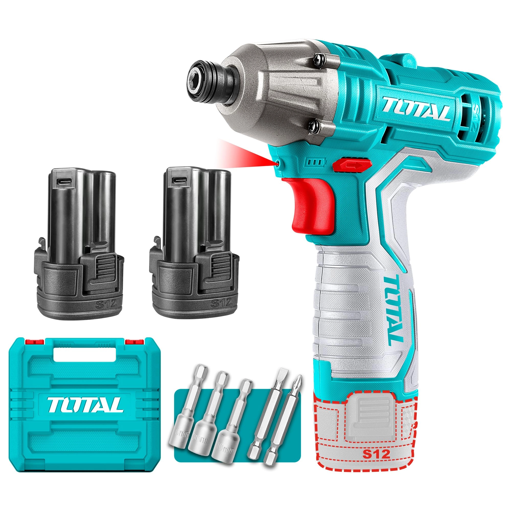 Total Compact Cordless Impact Driver - 1.5Ah 12V