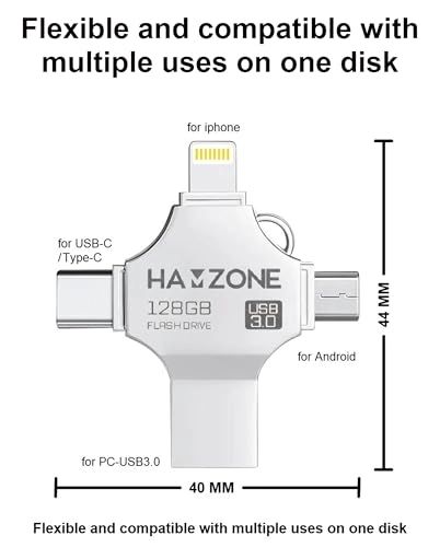 4-in-1 USB Flash Drive - Lightning Type-C USB3.0 128GB