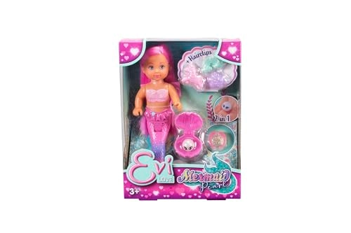 Evi Love Mermaid Pearl Toy Doll - 12 cm Plastic Ages 3+
