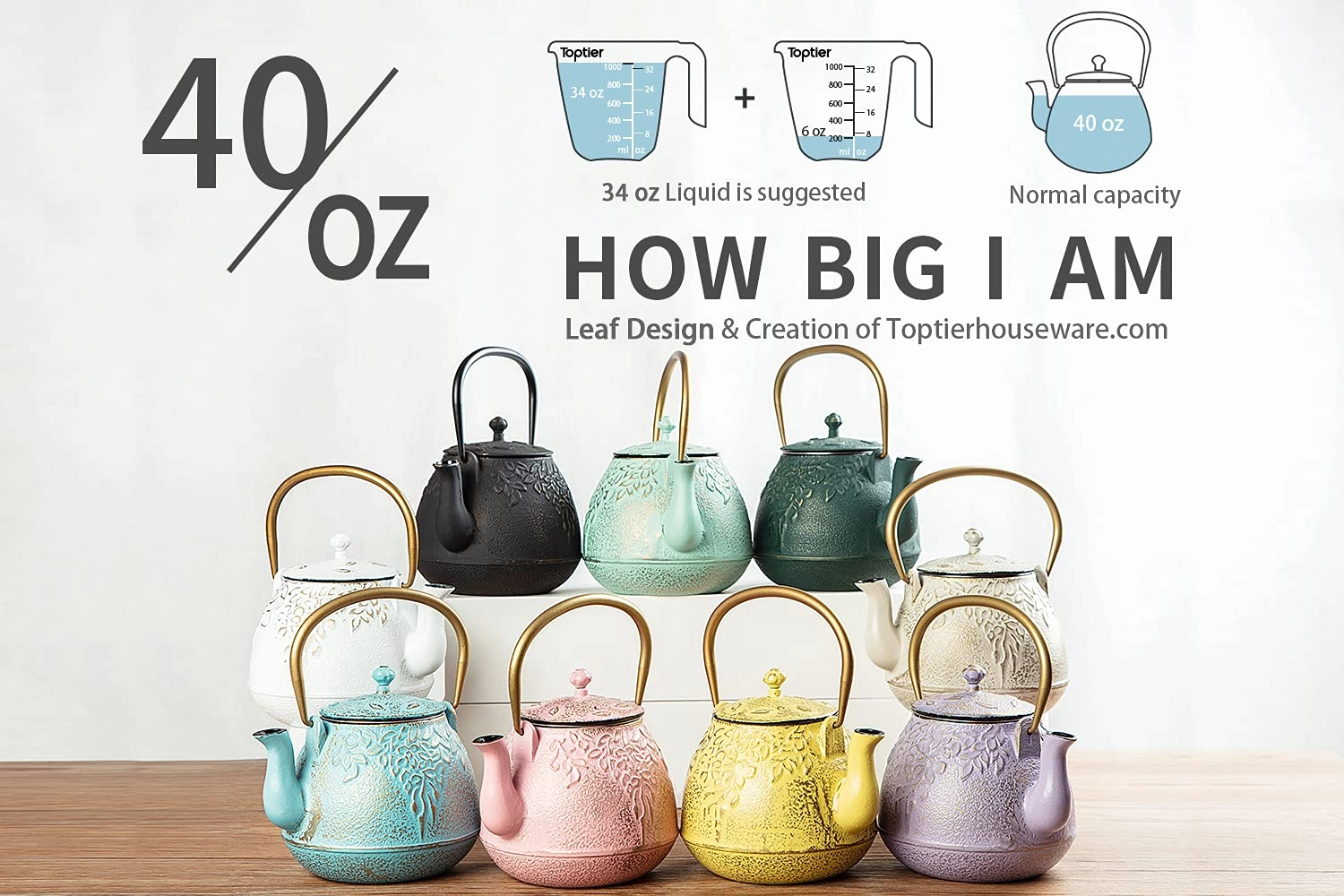 Cast Iron Teapot - 1200 Milliliters