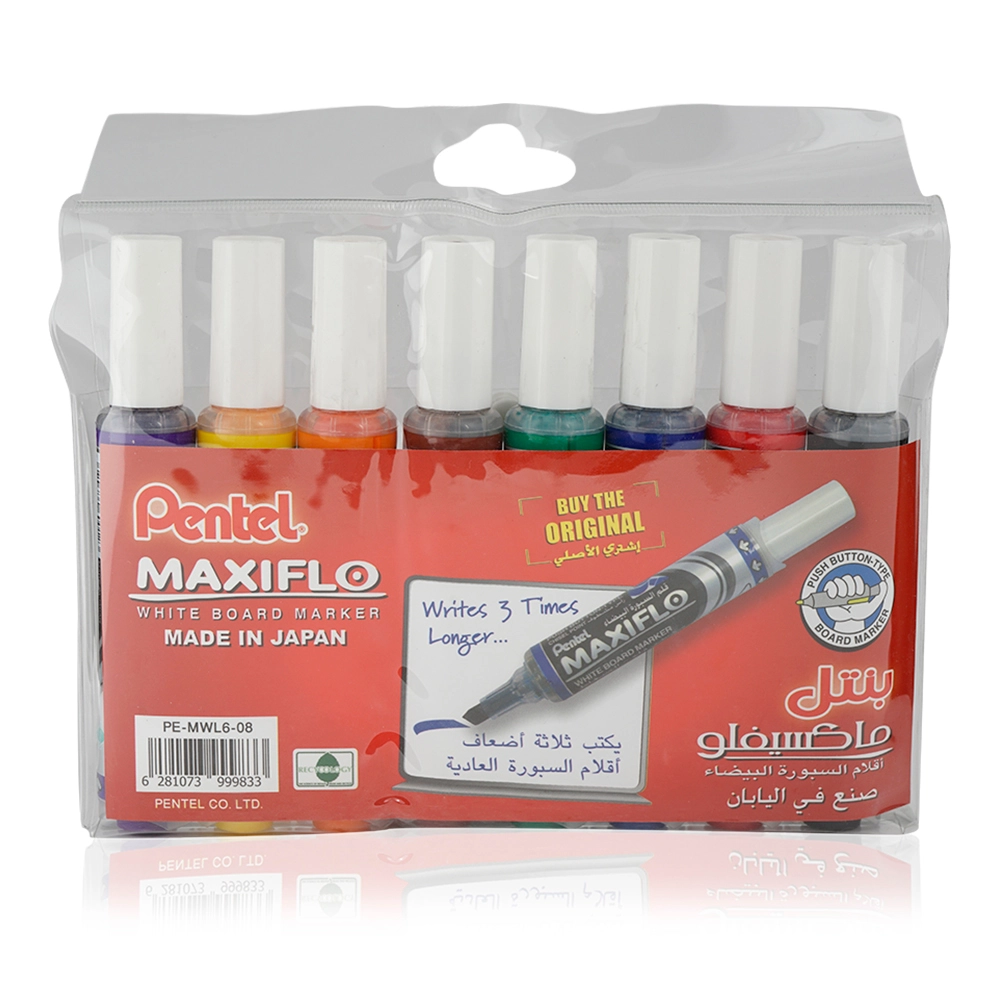 MaxiFlo Whiteboard Markers - colorful Fine Bullet Point Tip