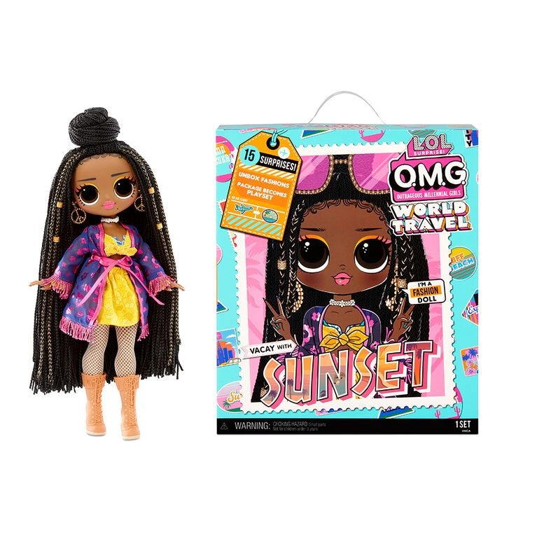 LOL OMG Sunset Fashion Doll - World Travel 15 Surprises Ages 4+